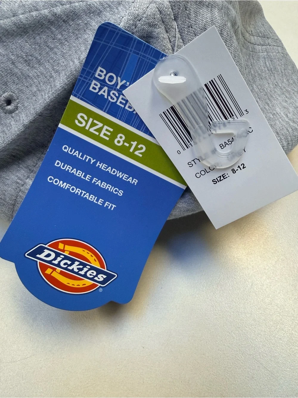 Dickies Boys Snapback Baseball Cap Gray/Black NWT Youth Size 8-12 Adjustable
